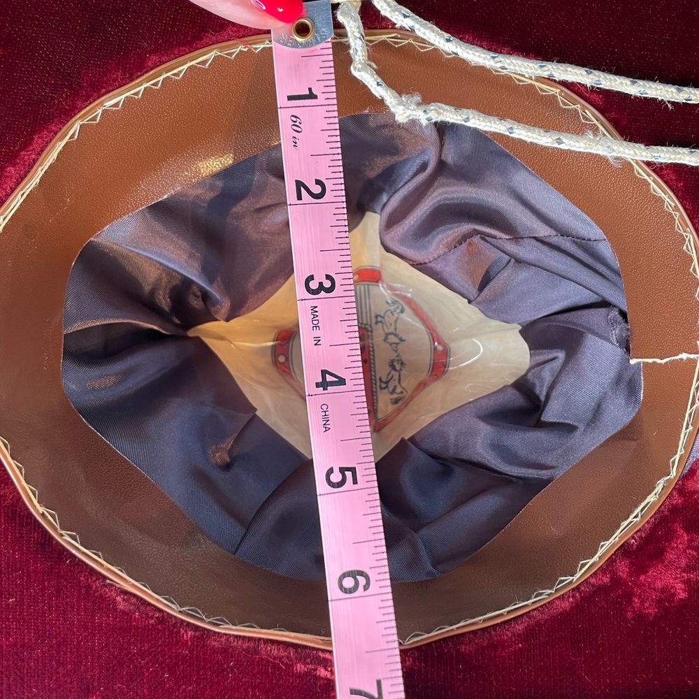 PIGALLE Mariachi Sombrero Maroon Velvet Silver Sequins Adult Large - Picture 13 of 14